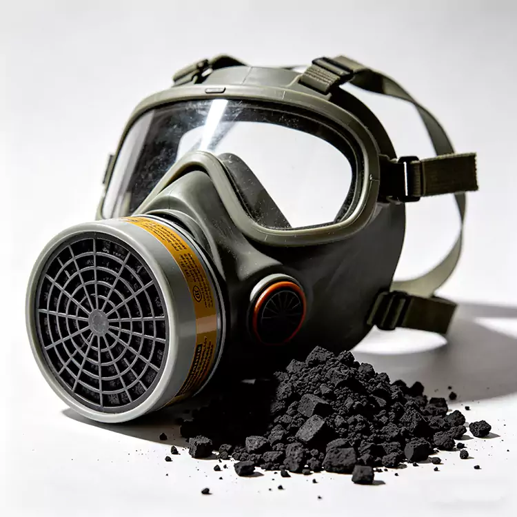 Atemschutzmaske und Gasmaske Carbon